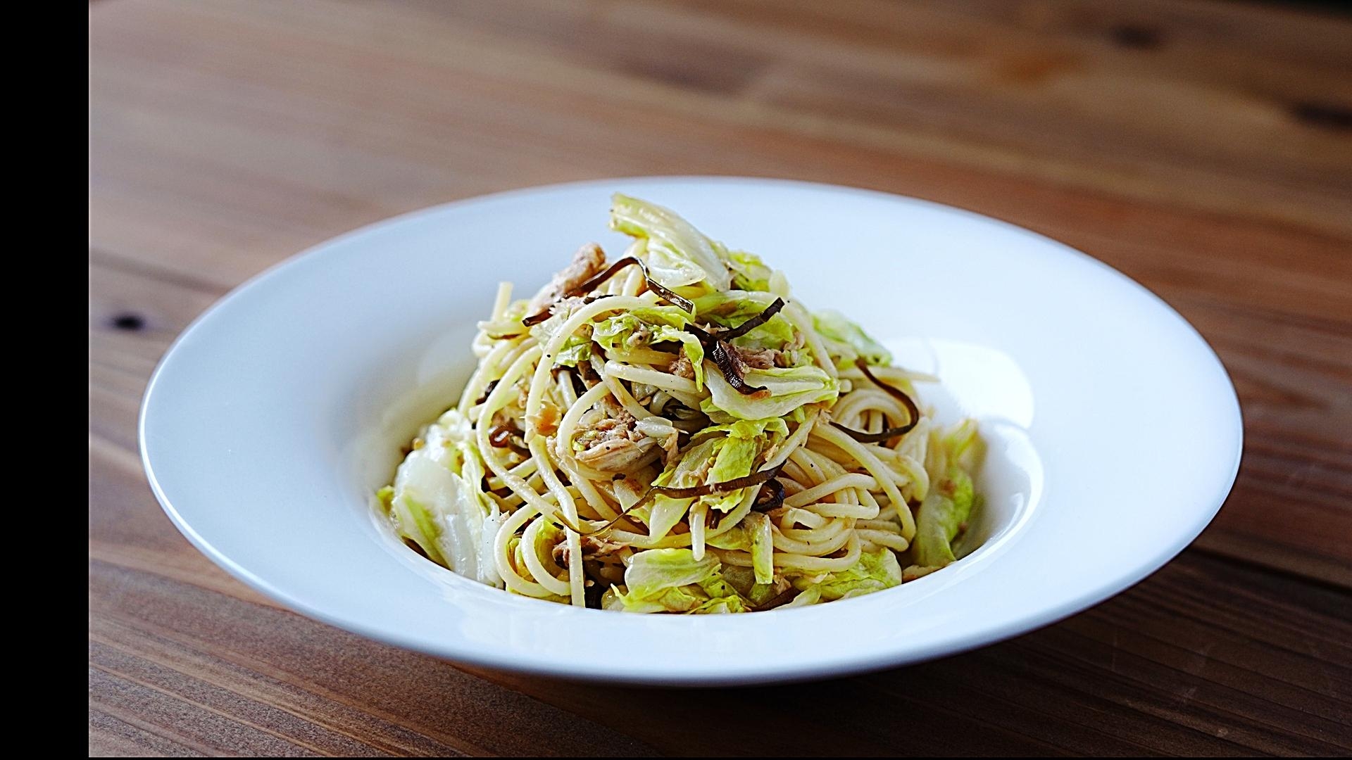 ひと皿で栄養満点！無限キャベツのパスタ♪
