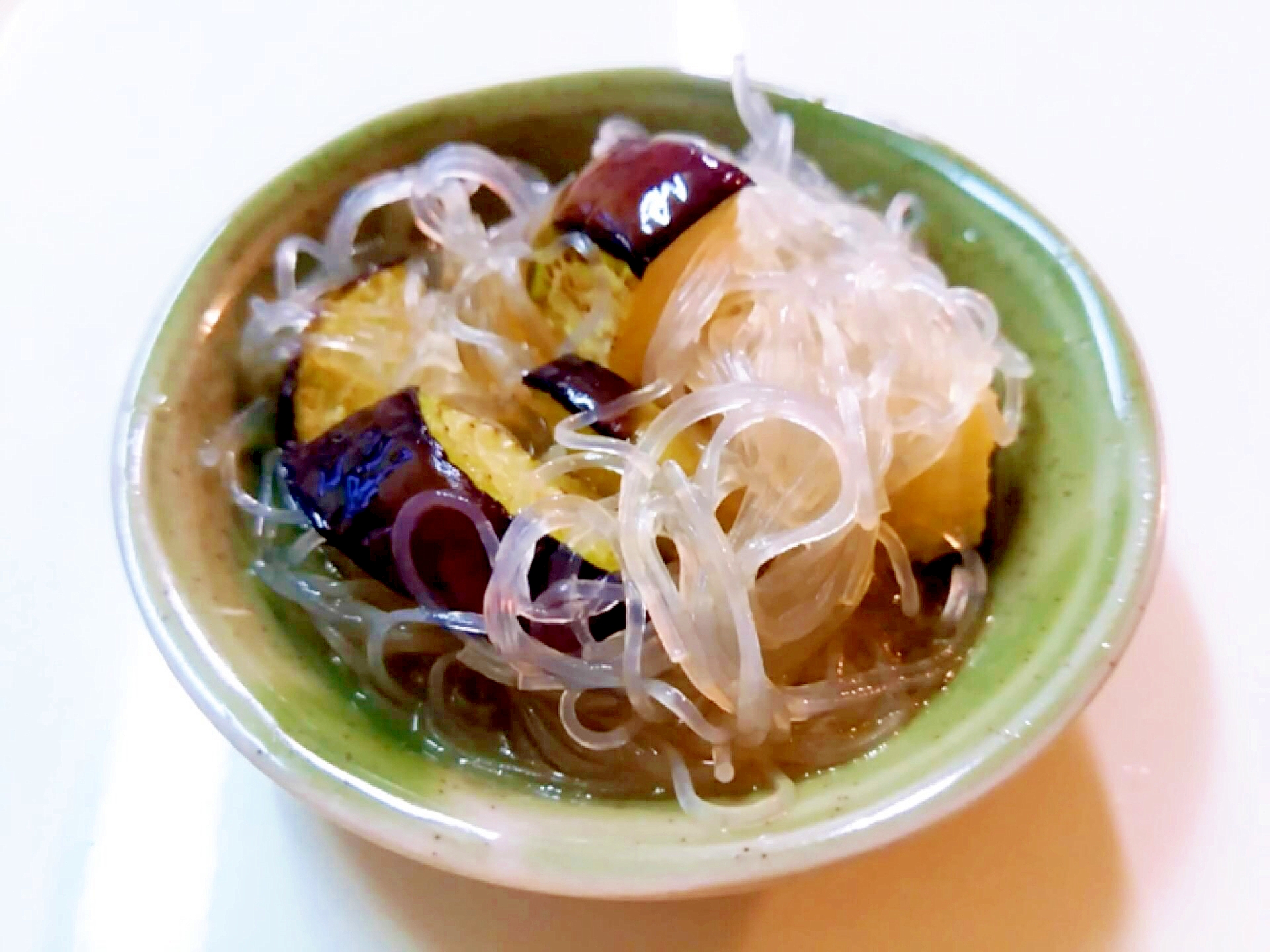 春雨と茄子の酢の物