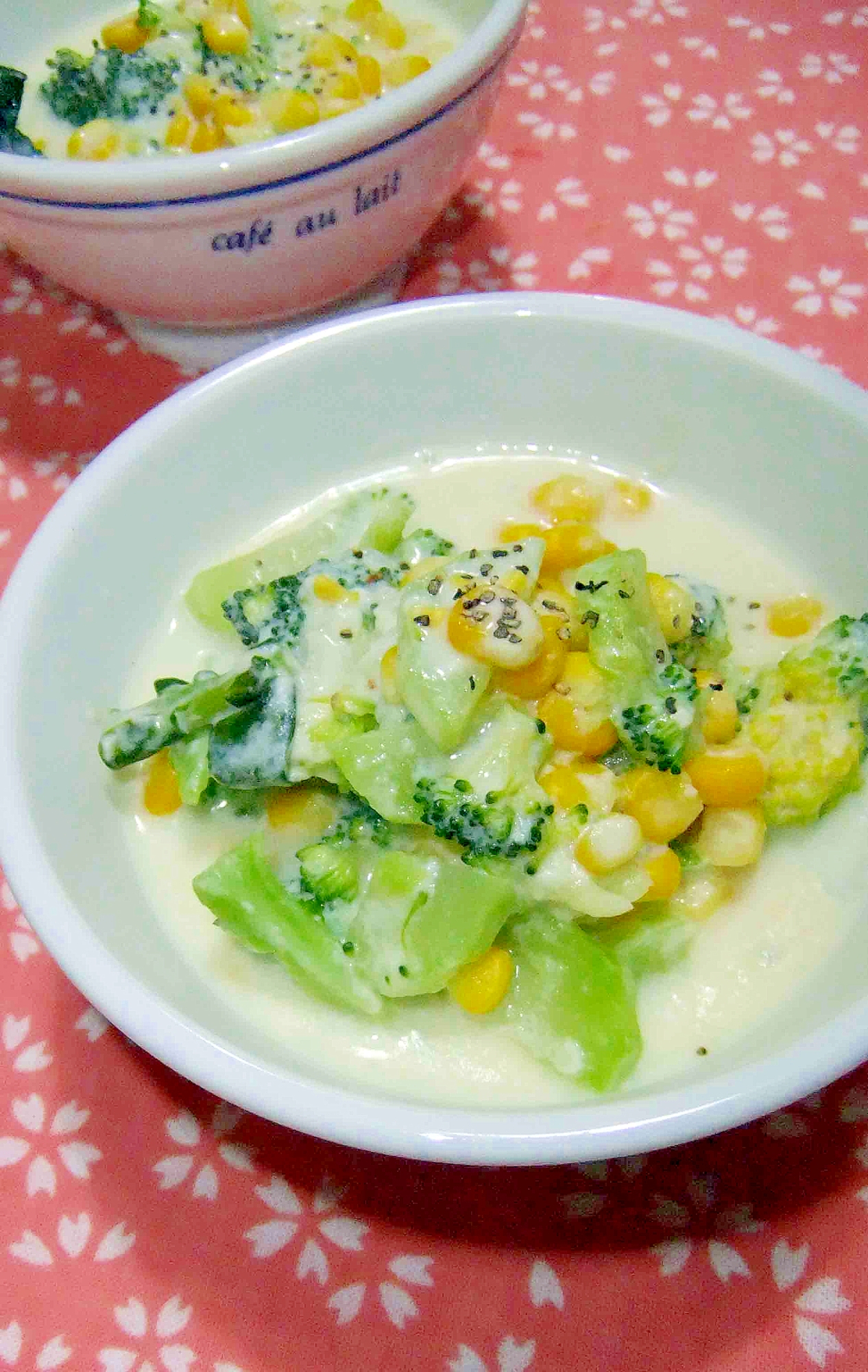 ブロッコリ―とコーンの豆乳スープ