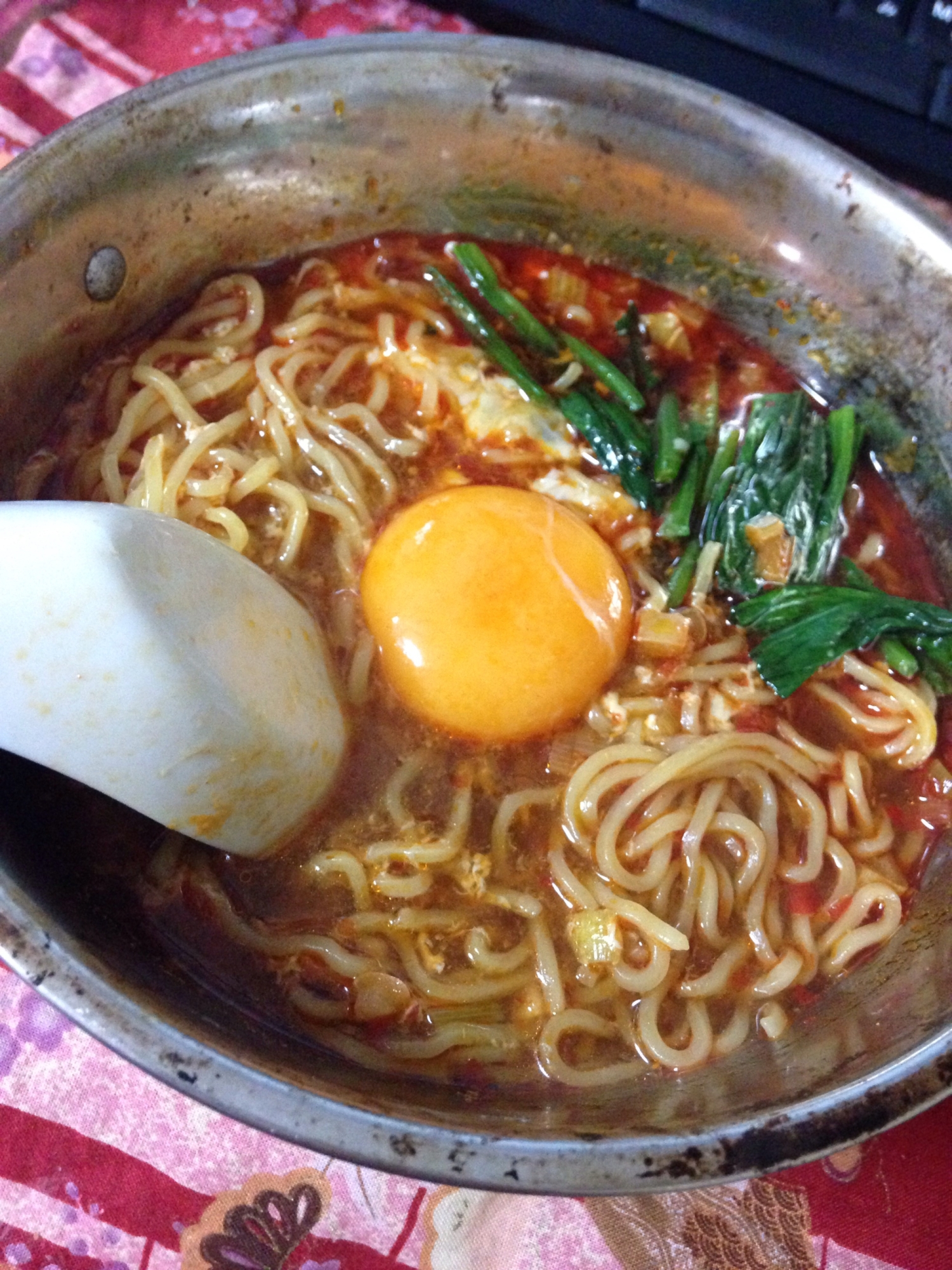 かんたん❤️ピリ辛ほうれん草ラーメン