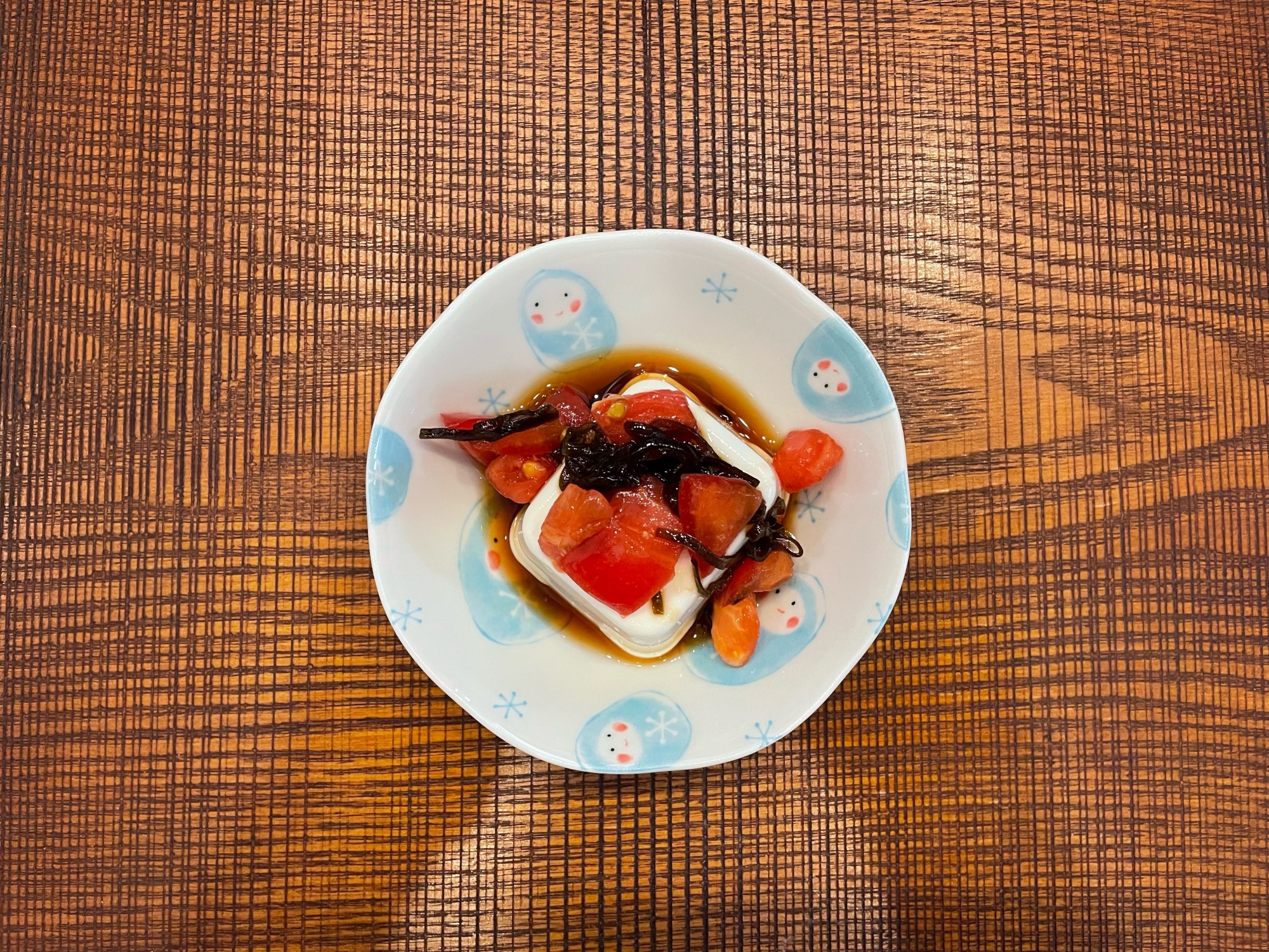 冷奴　トマト塩昆布