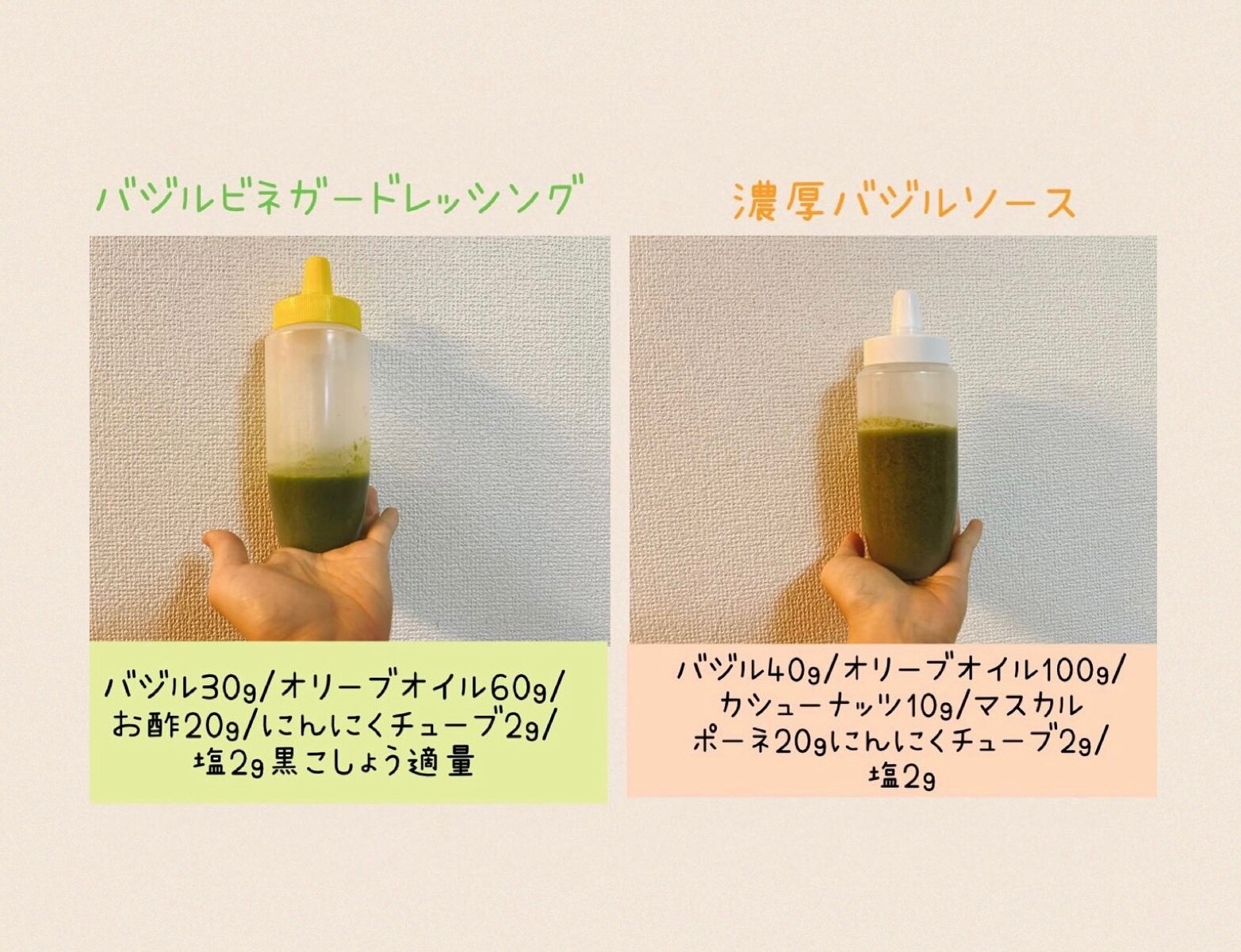 バジルビネガードレッシング/濃厚バジルソース レシピ・作り方 by yoshimin_cooking【管理栄養士】｜楽天レシピ
