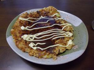 たらことチーズのお好み焼き