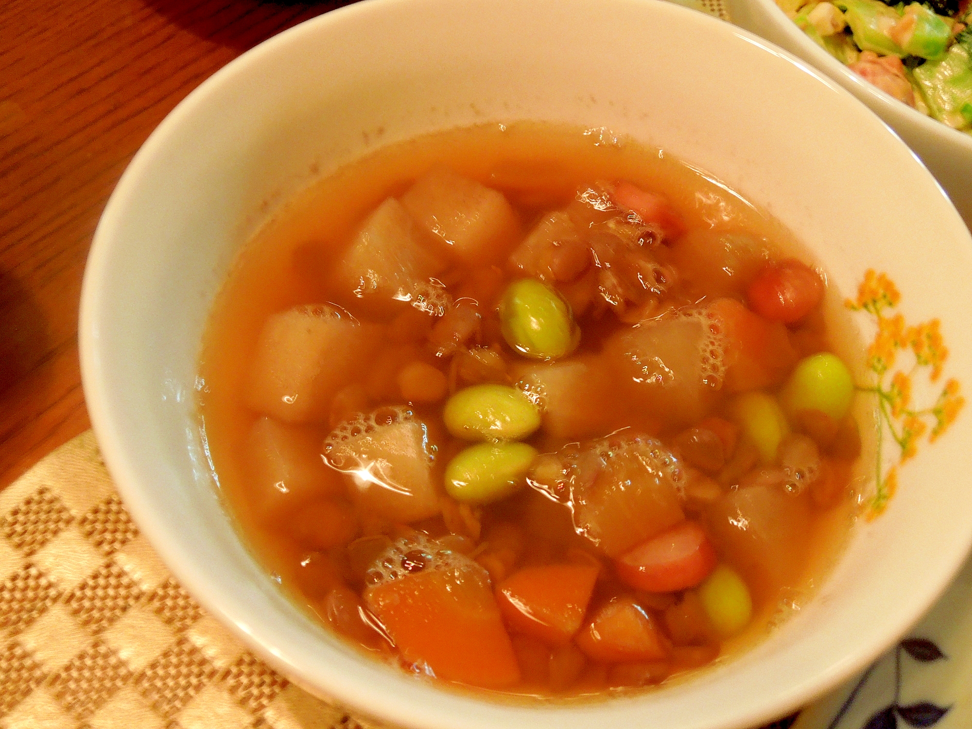 レンズ豆の和風スープ