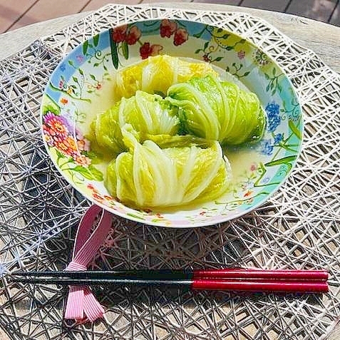 冷凍餃子で簡単中華風ロール白菜