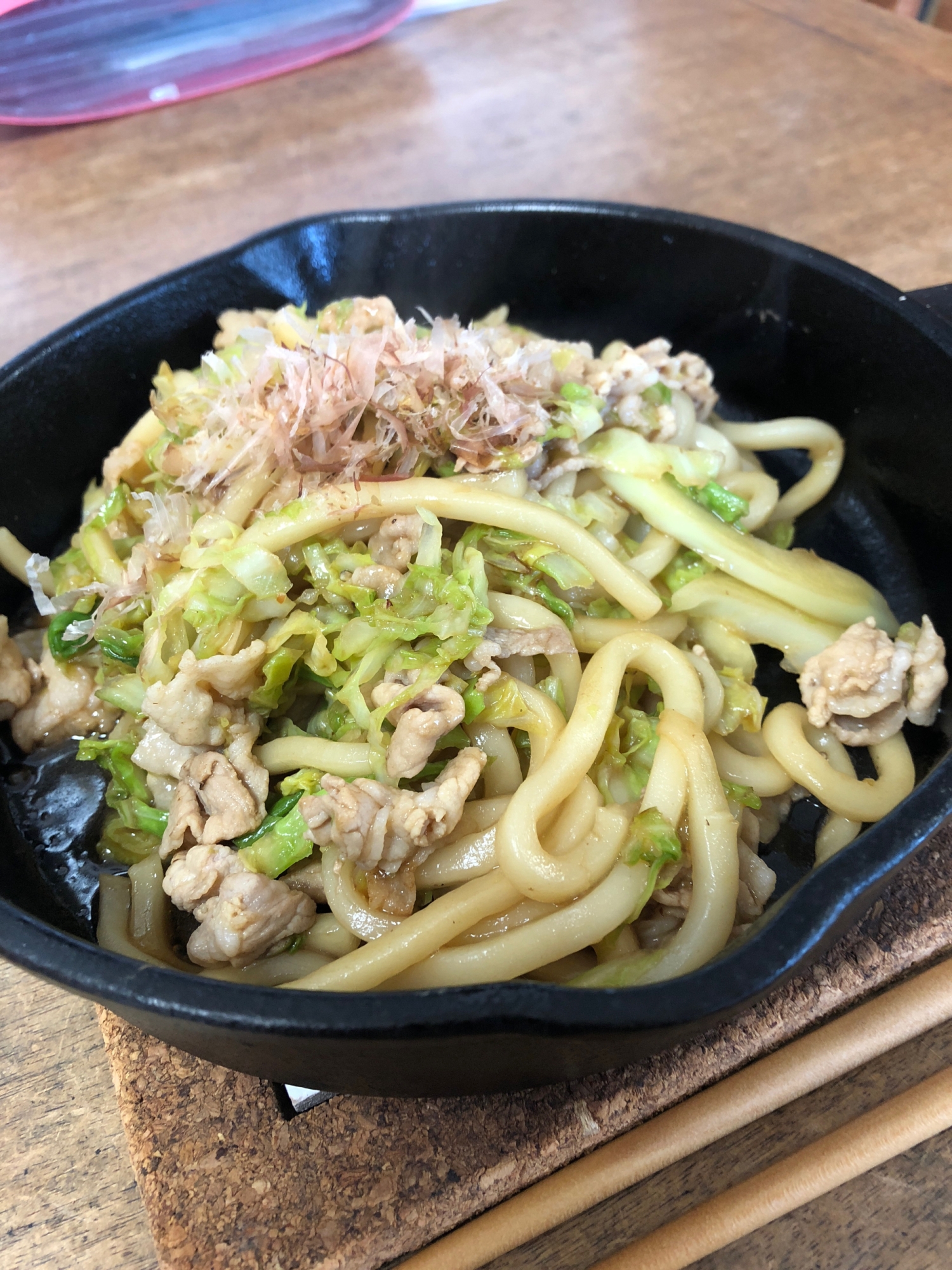 スキレットで焼うどん