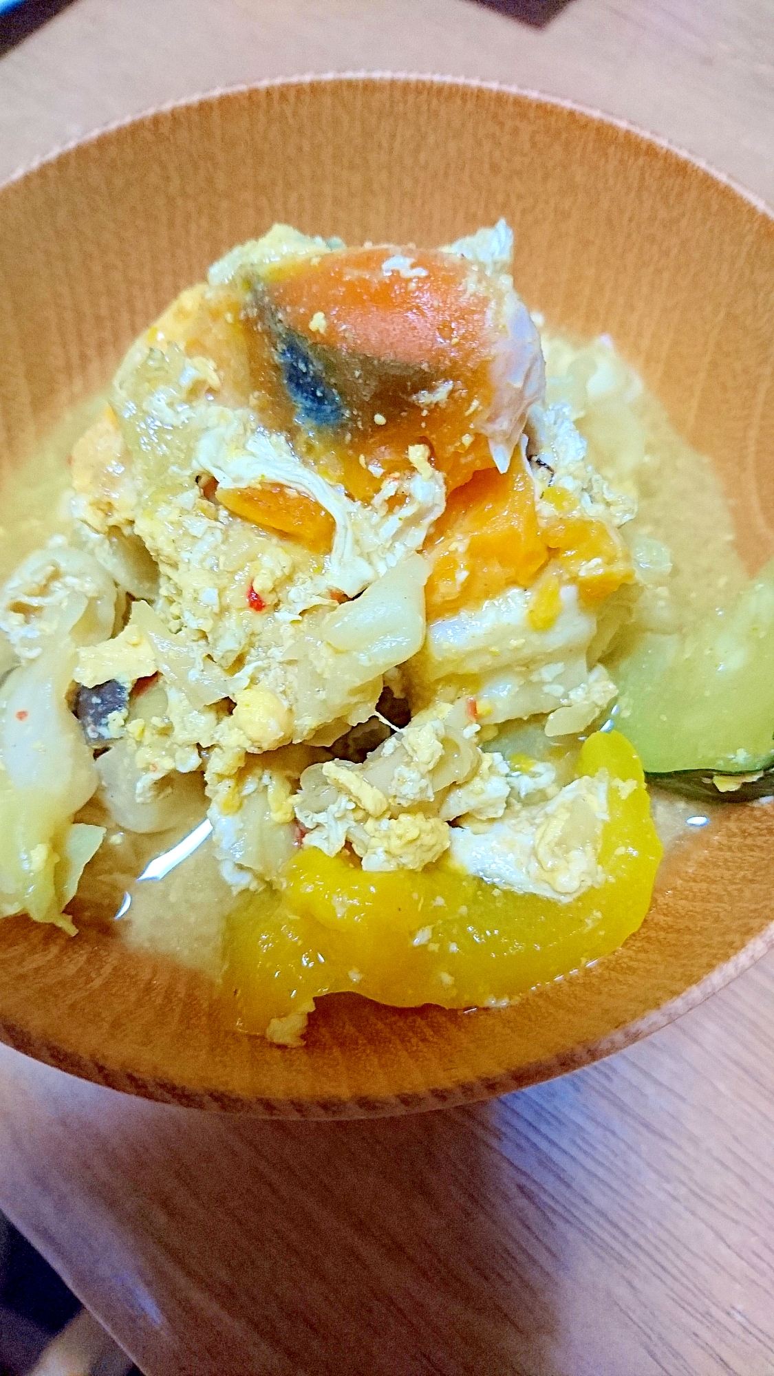 夏野菜のお味噌汁★カレー風味