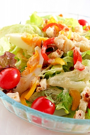 おいしいパプリカでシーザーサラダ風 レシピ 作り方 By うーたんレシピ 楽天レシピ