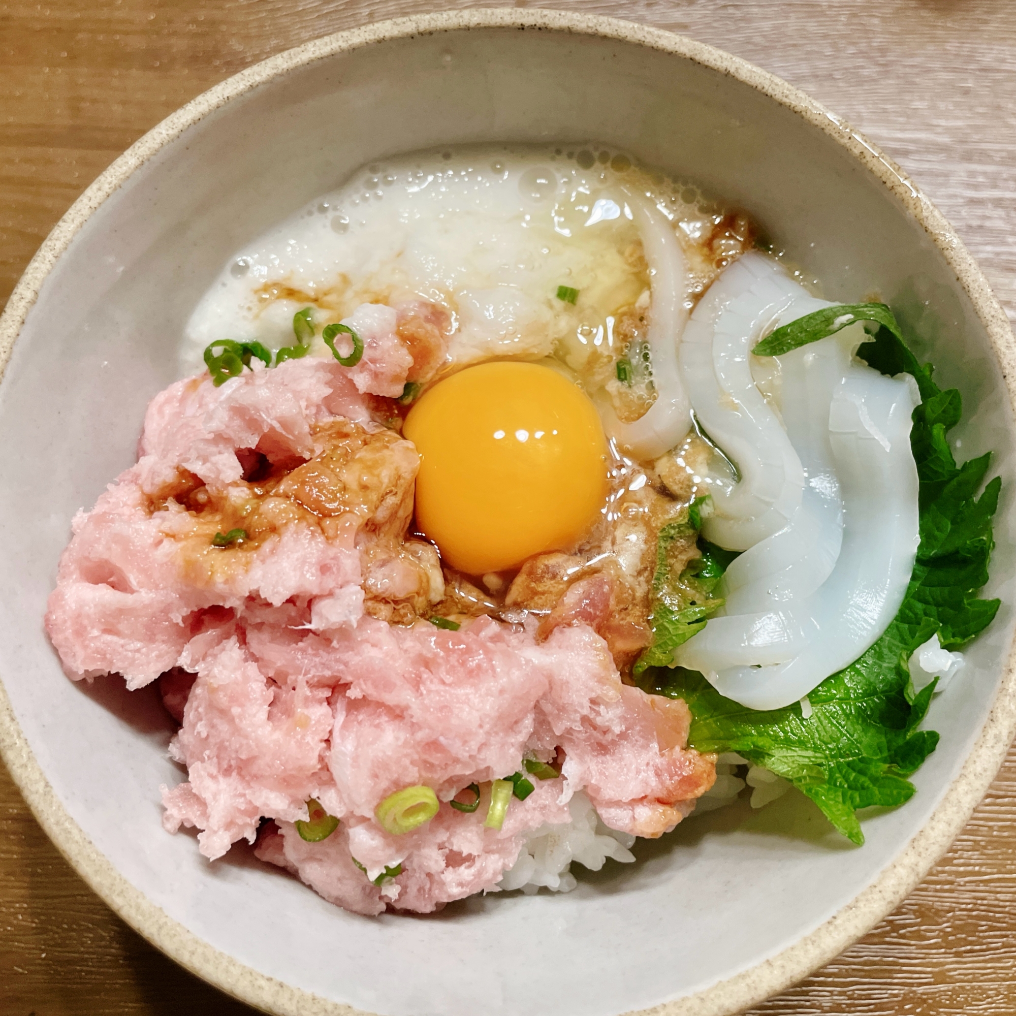 ネギトロいかとろろ丼