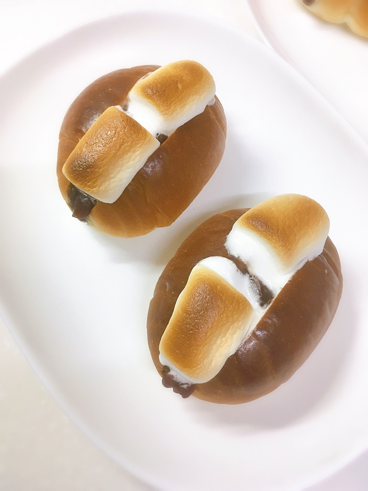 甘〜い♡マシュマロとあんこのサンド♪