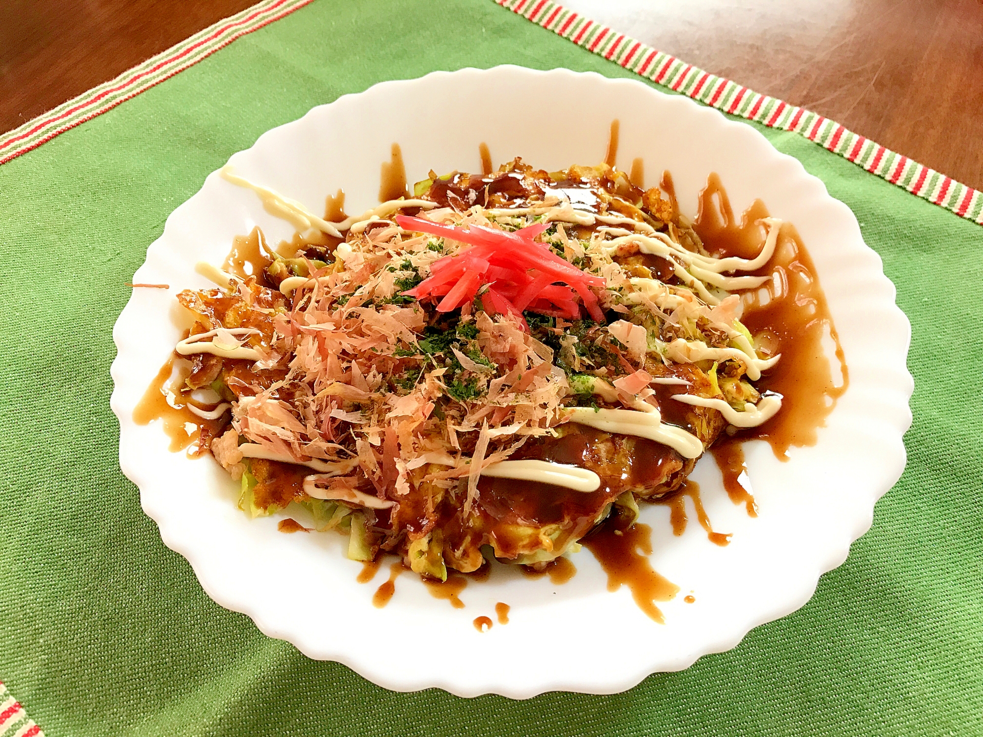 お好み焼き風☆キャベ卵☆焼き