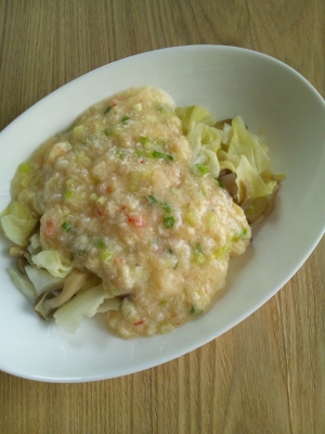 蒸し野菜のかに玉あんかけ☆丼にしても◎