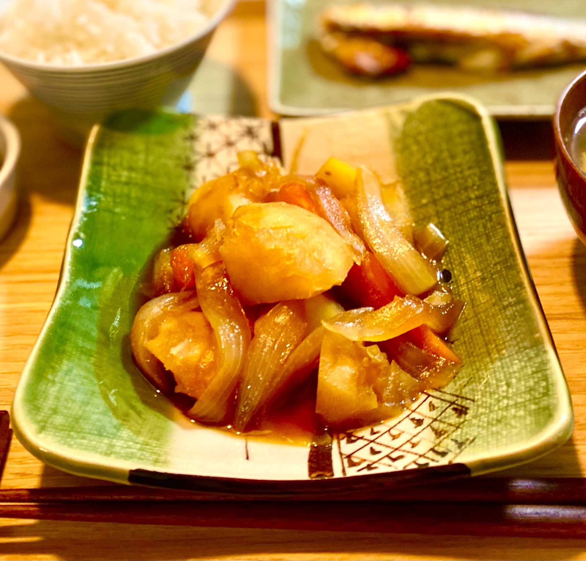 じゃがいも、にんじん、玉ねぎの煮もの【和食・副菜】