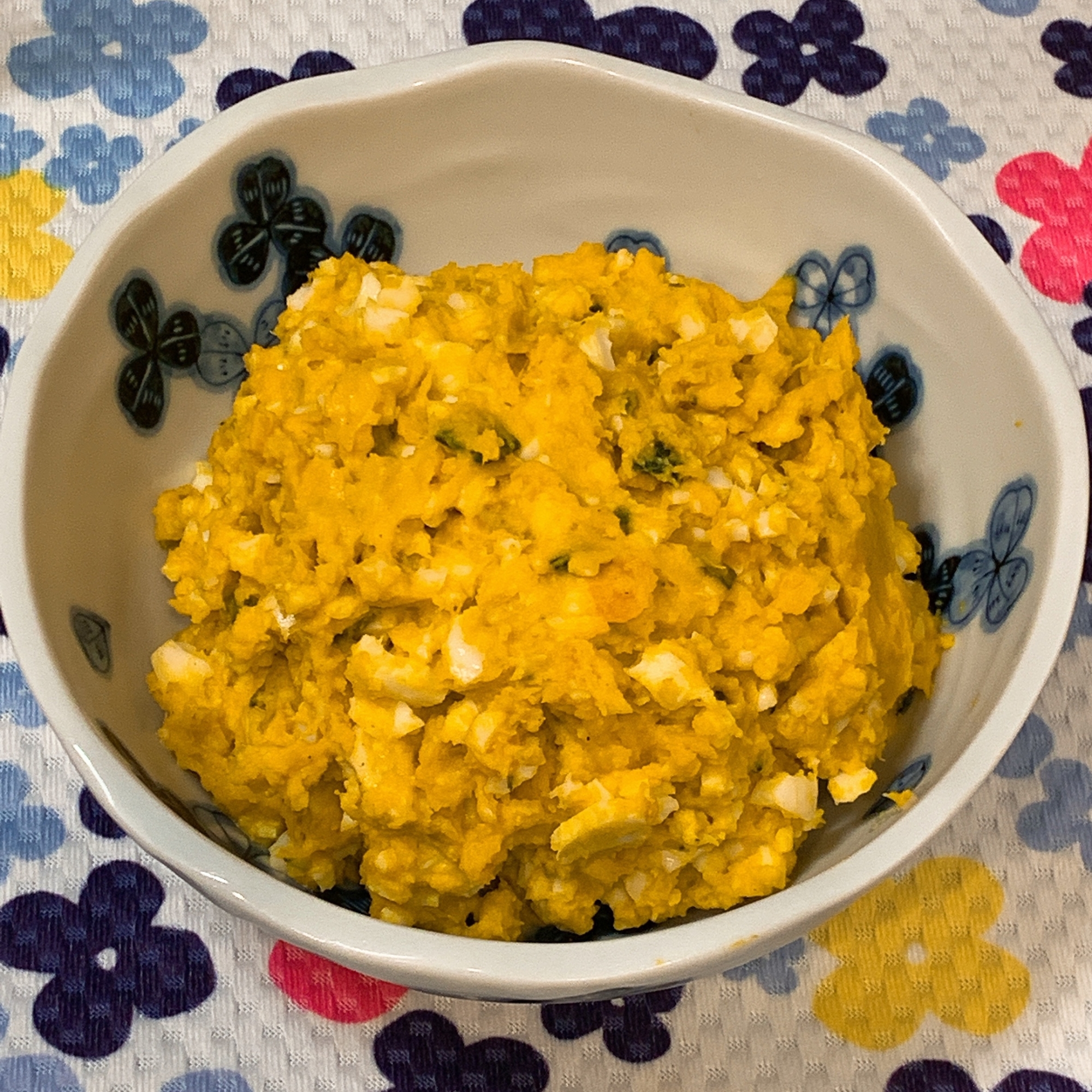 レンジで簡単 時短 かぼちゃと卵のサラダ レシピ 作り方 By あいずー 楽天レシピ