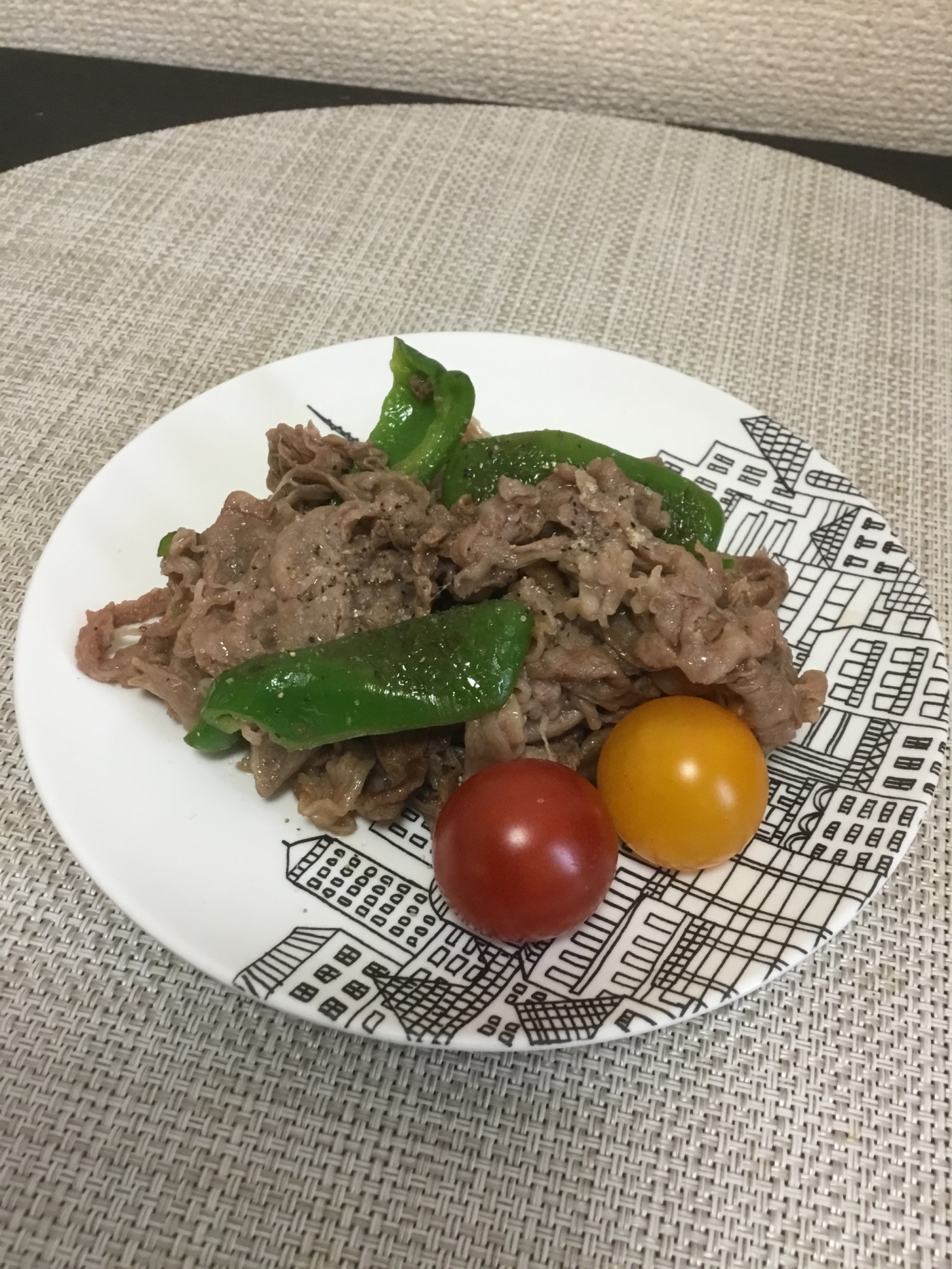 牛肉・ピーマン炒め