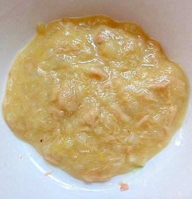 離乳食中期　ツナ＆じゃが玉ねぎのコーンクリーム煮