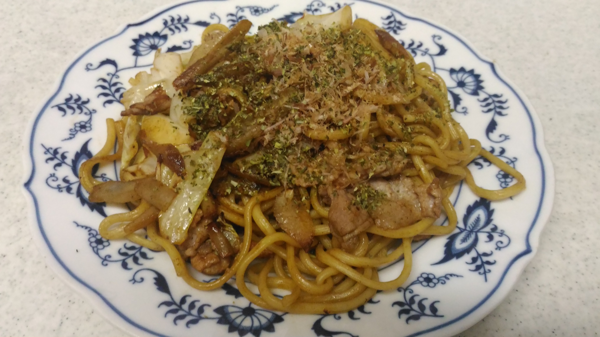 牛蒡とキャベツのソース焼きそば