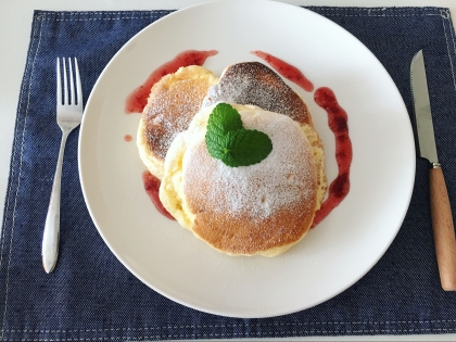 ふわふわで美味しかったですo( ˆ_ˆ )o材料もうちにあるもので作れました！