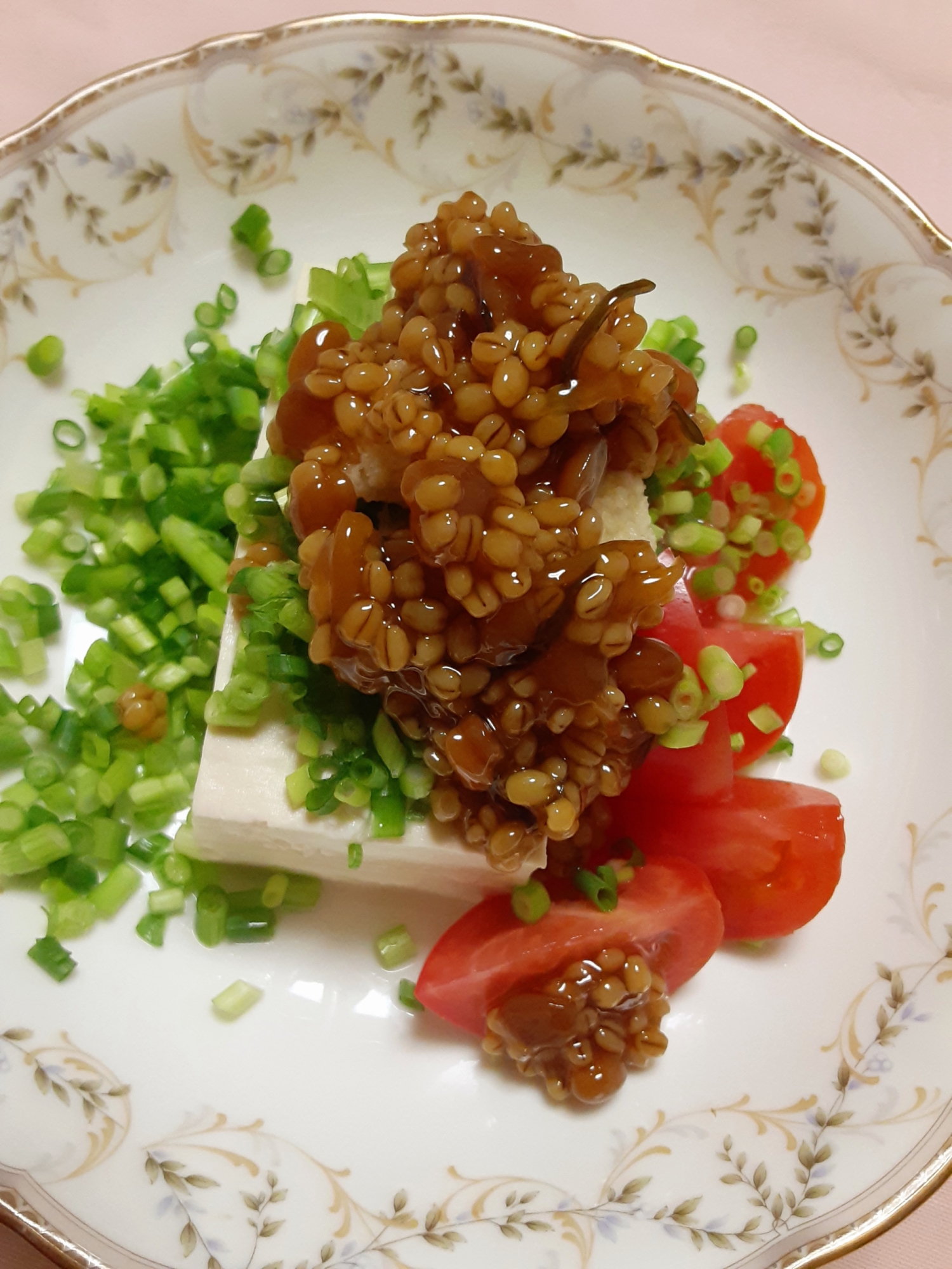 豆腐サラダ■豆腐アレンジ■もろみ味噌■トマト■葱■