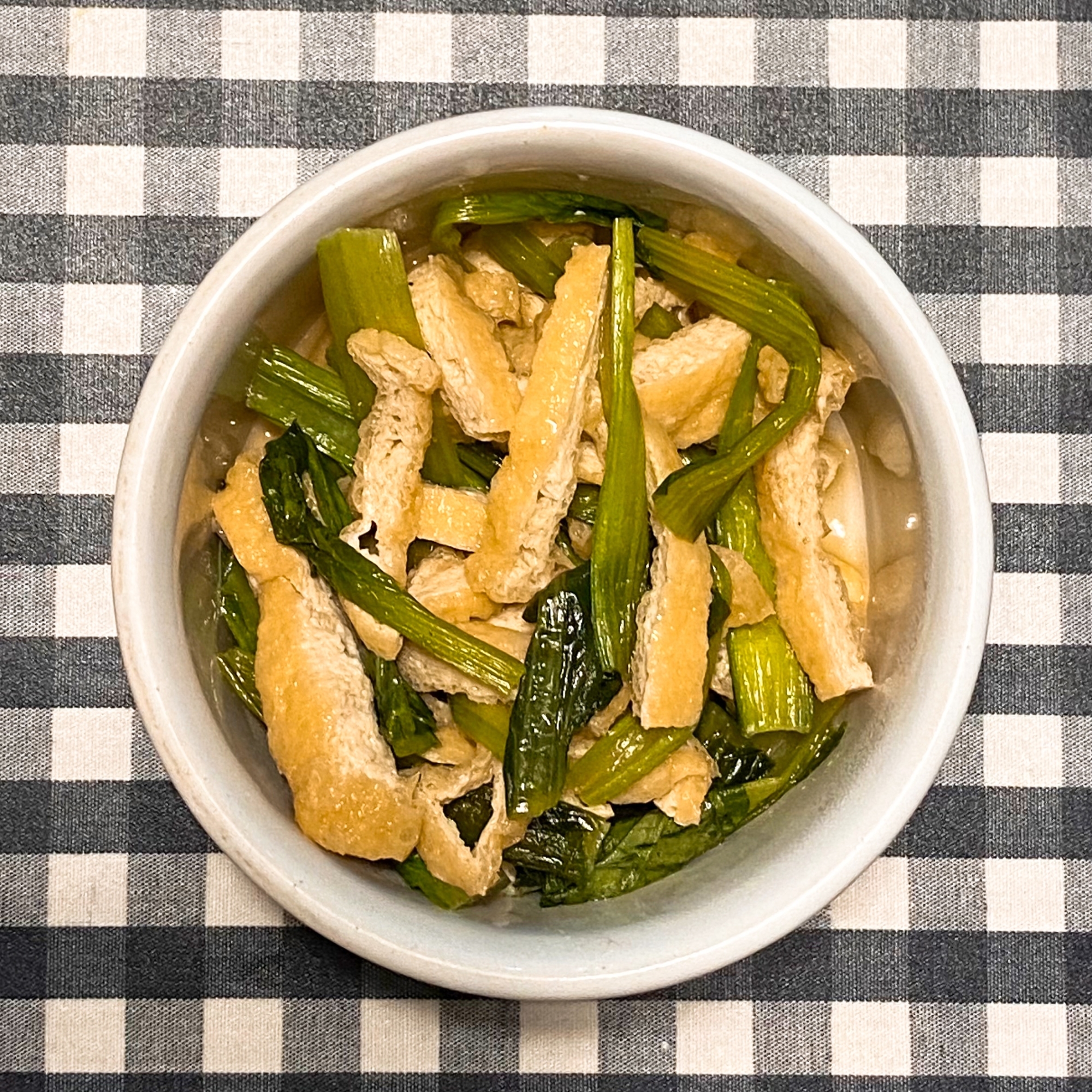 小松菜と油揚げのサッと煮