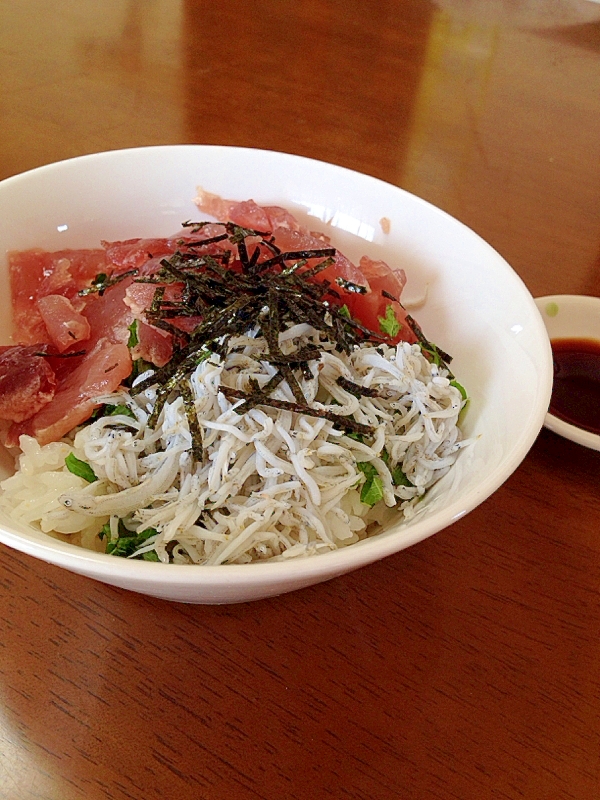 しらすマグロ丼