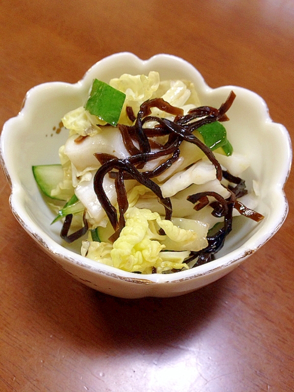 きゅうりと白菜の塩昆布和え レシピ 作り方 By Tukuyo93 楽天レシピ