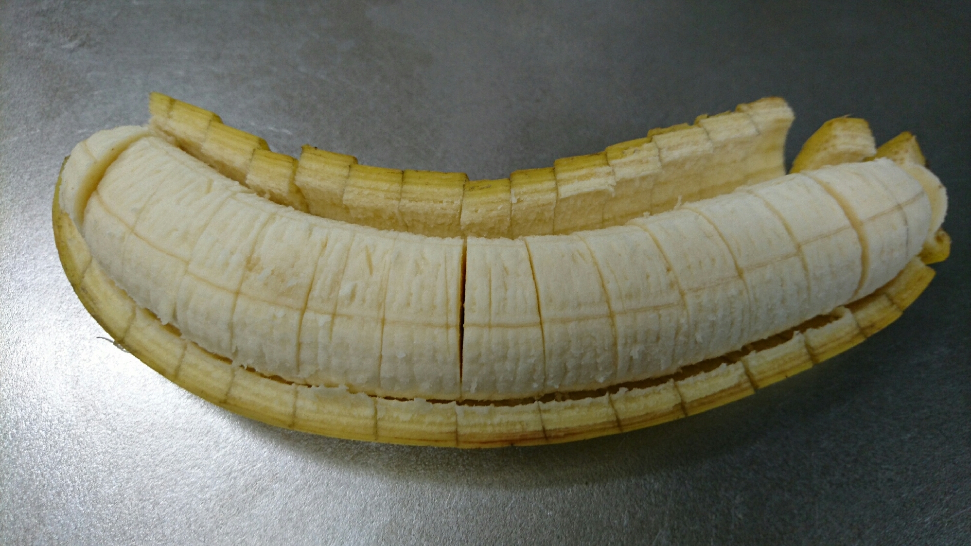 お皿不要 おしゃれで便利なバナナの切り方 レシピ 作り方 By Mappy 楽天レシピ