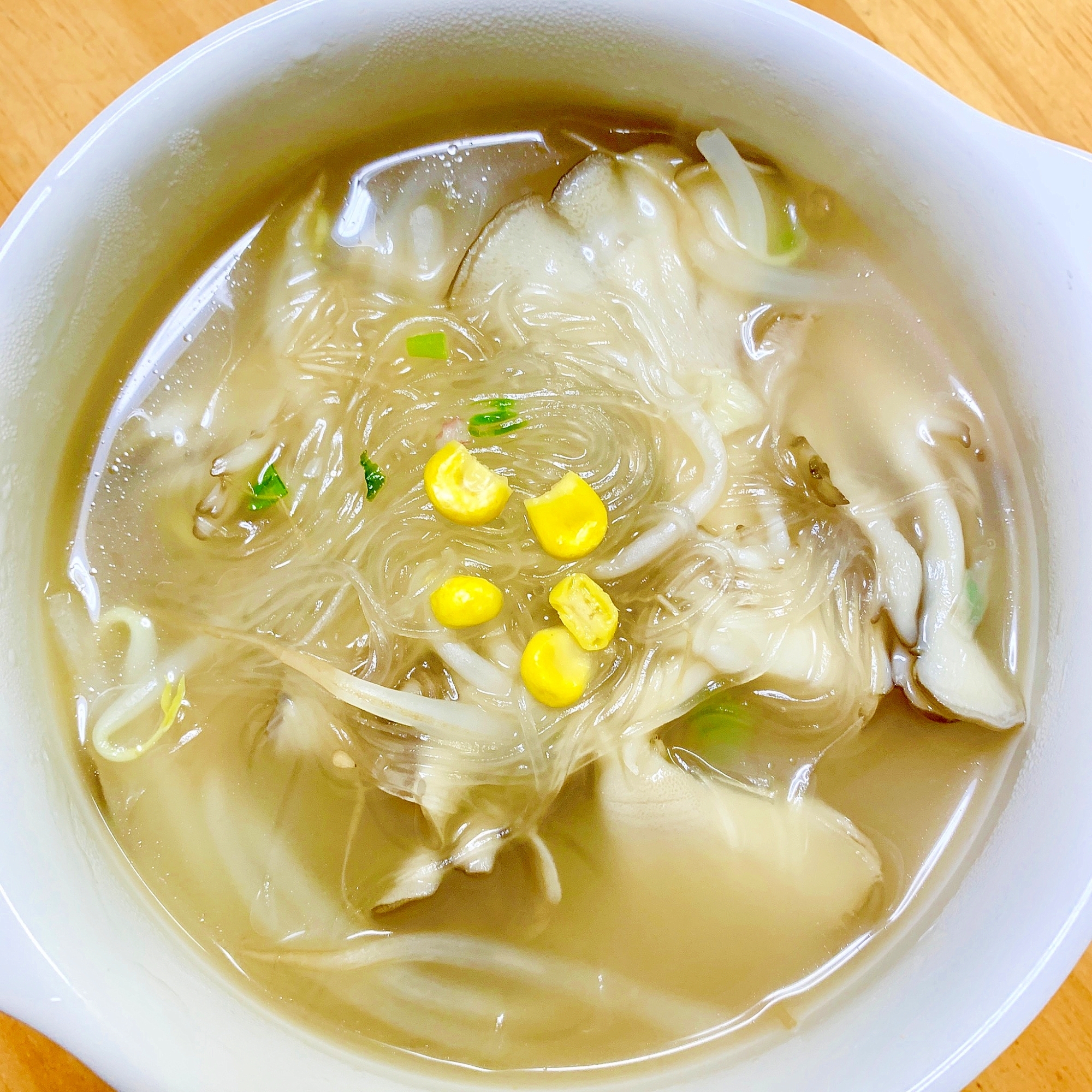 パッとマイタケの春雨スープ♪