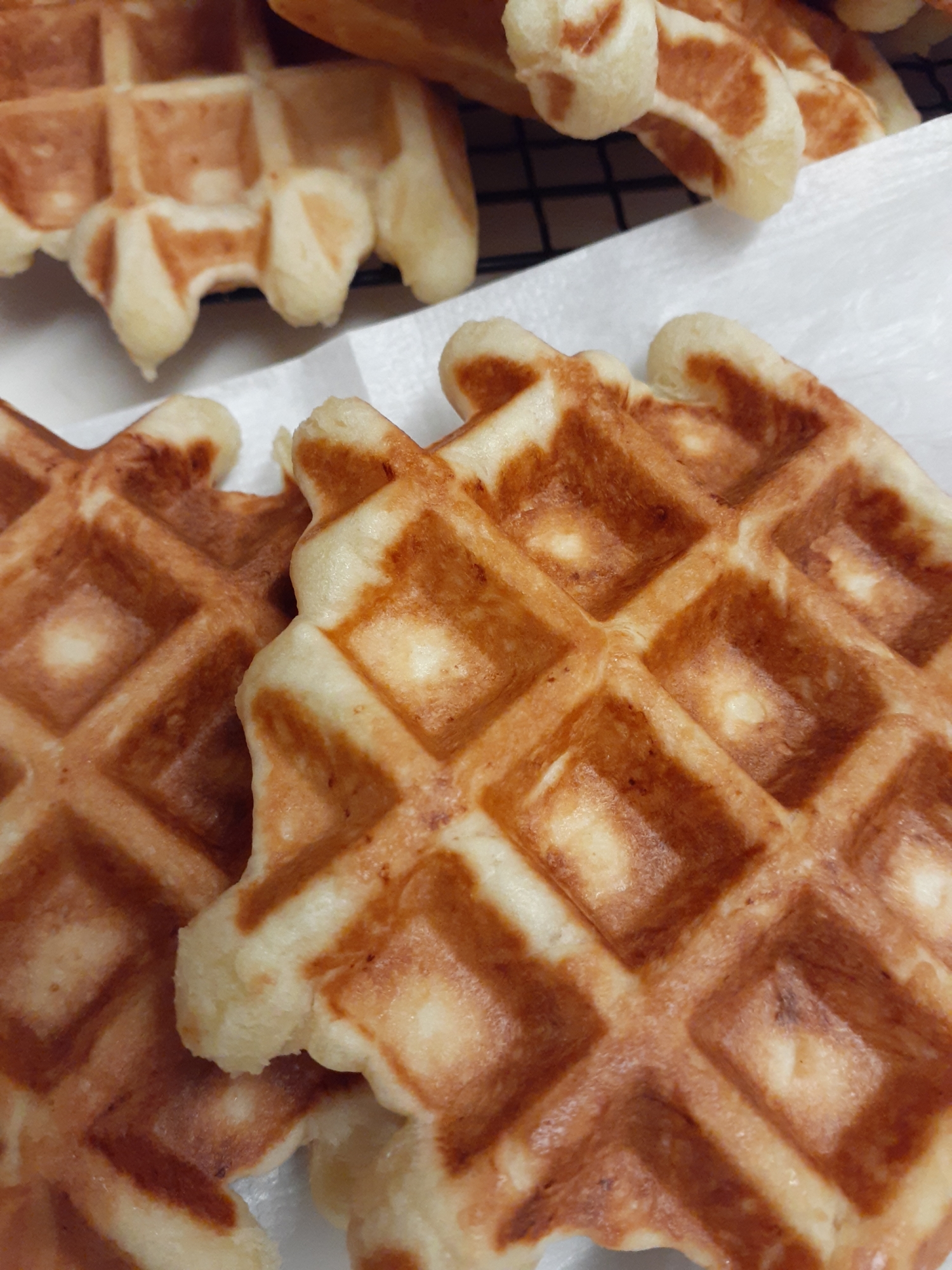 宵越し生地の朝食ワッフル レシピ 作り方 By Playa09 楽天レシピ
