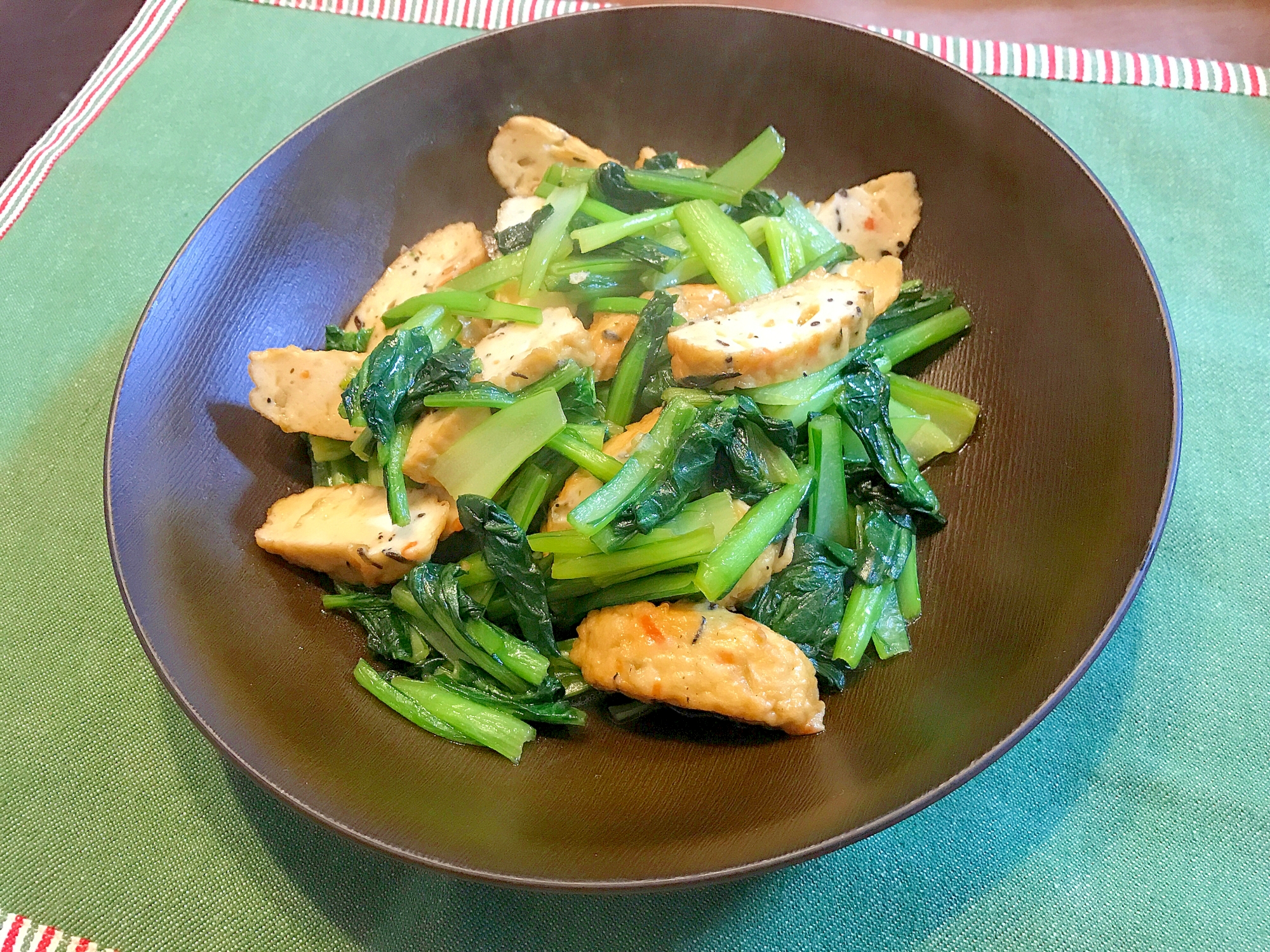 味付け迷わず☆小松菜と練りものの炒め煮