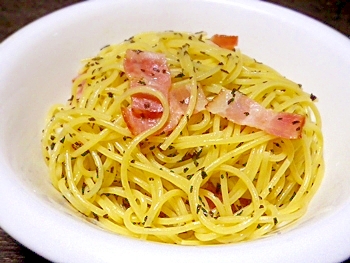 5分で出来る!簡単「バジリコスパゲティ」