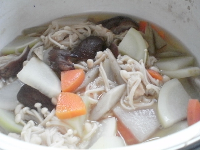 干し椎茸で和風スープ