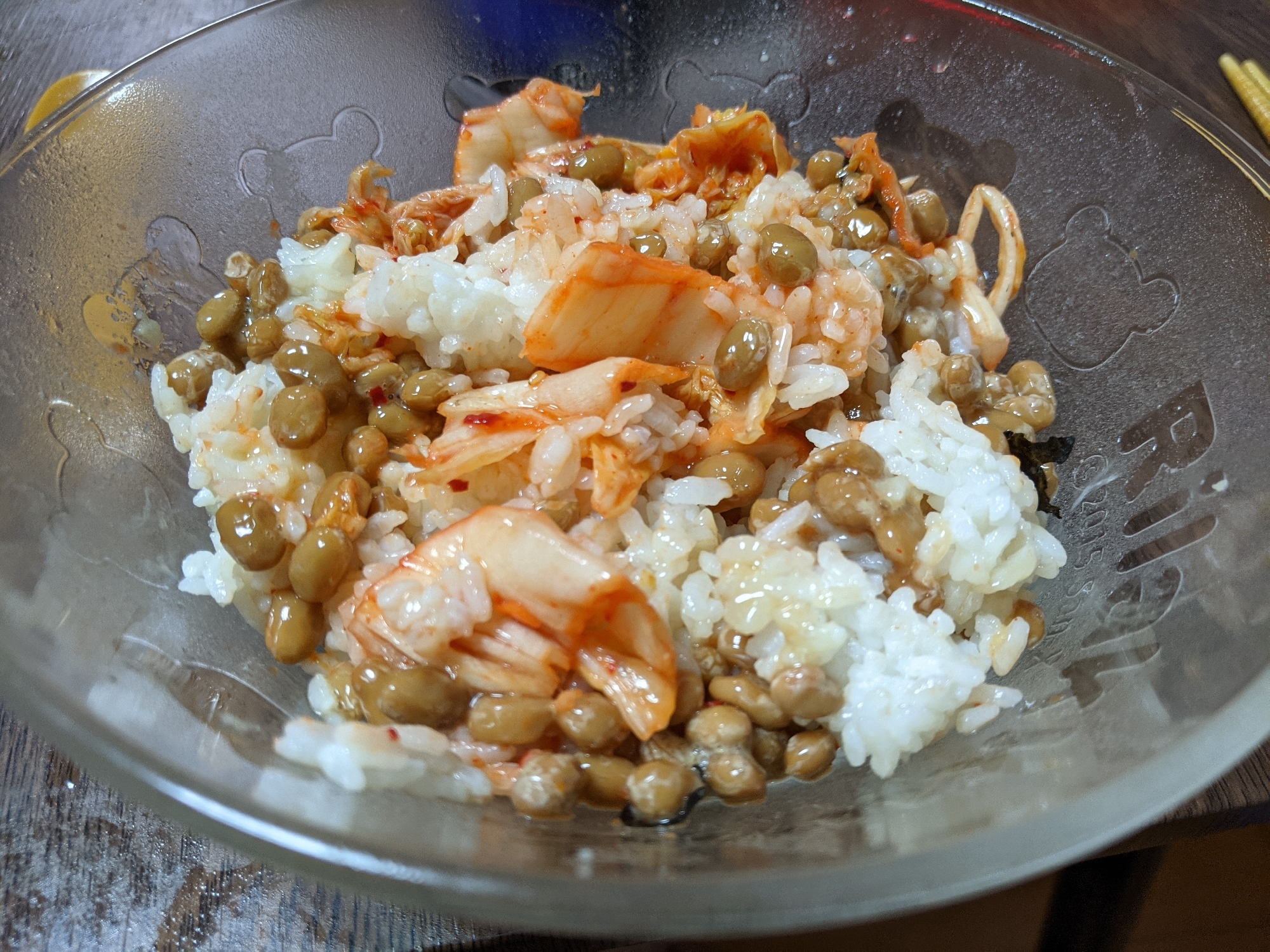 キムチ納豆御飯