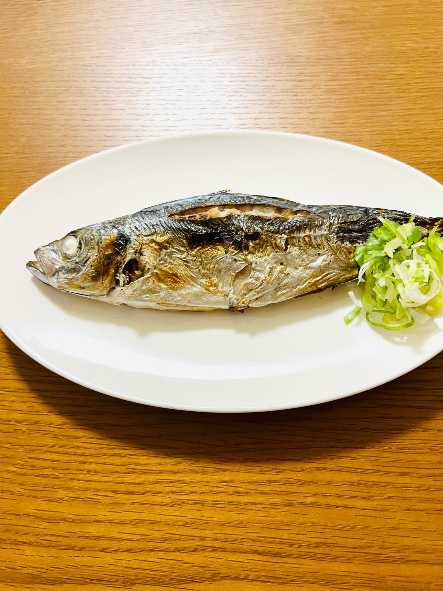 サッパリ酢醤油で鯵の塩焼き