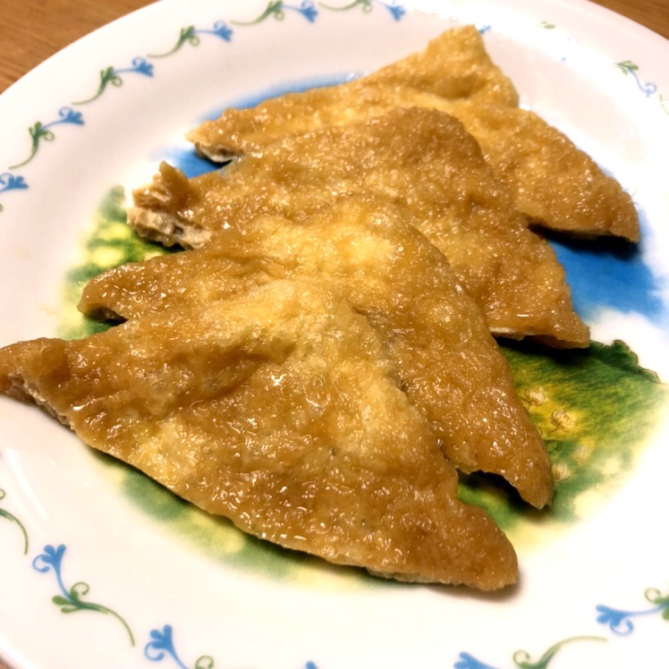 電子レンジで♪油揚げの甘辛煮