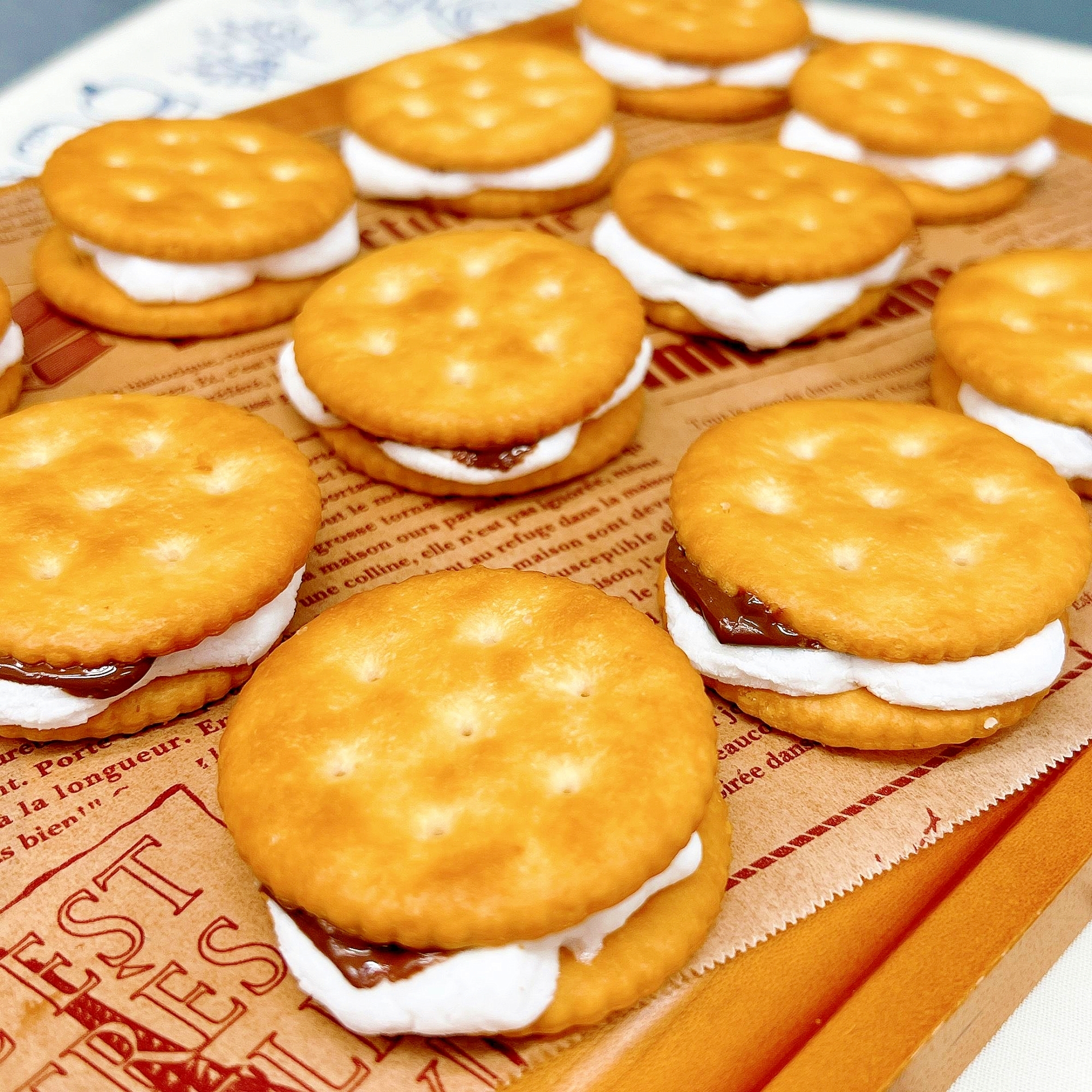 レンチン30秒！マシュマロ★チョコサンドクッキー