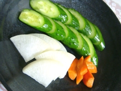 ビニール袋de野菜1キロ漬け