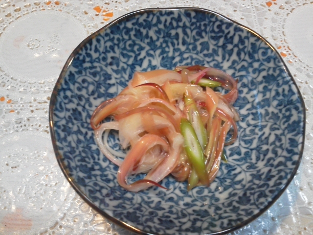 月下美人をぽん酢で