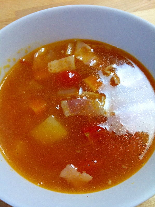 ミニトマトで簡単トマトスープ レシピ 作り方 By ももぞう 楽天レシピ