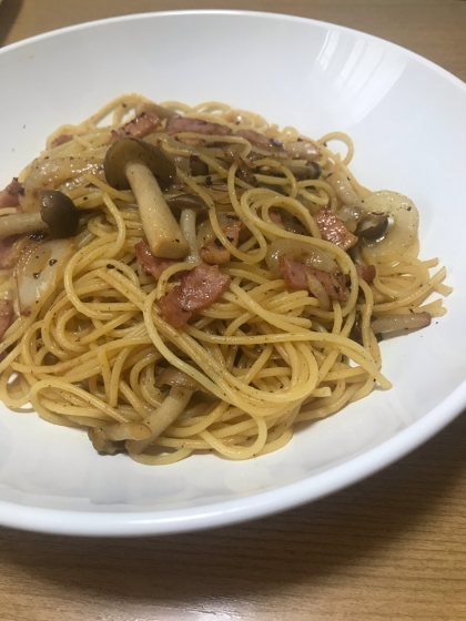 アヒージョの残り物でお昼ご飯をと思ってつくりました！美味しかったです♪