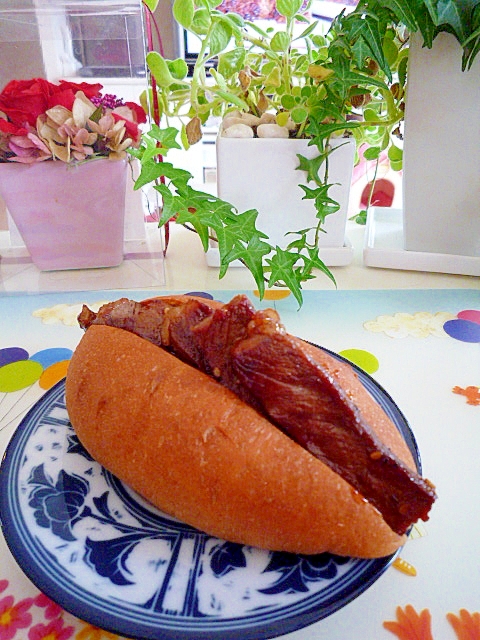 焼き肉のドックサンド♪