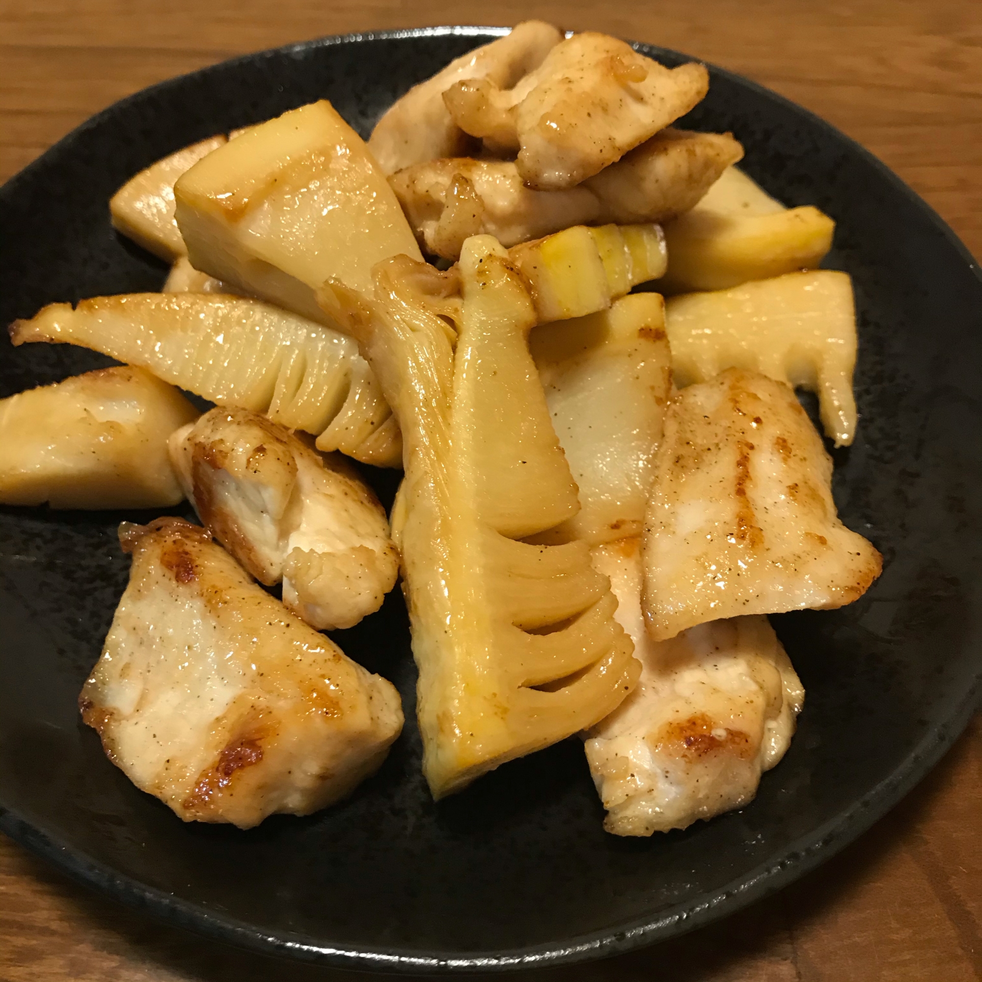 筍と鶏胸肉の中華風炒め