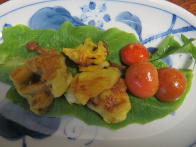 ゴーヤのワタでカレー味のおつまみ