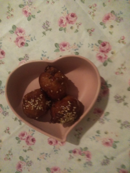 冷凍鶏団子で♡照り焼きつくねボール