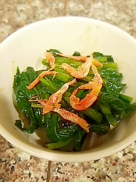 ほうれん草の海苔の佃煮和え