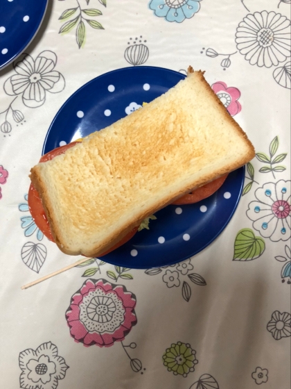 トマトとハムときゅうりのホットサンド☆