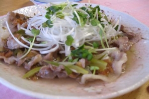 豚ロースの蒸し物・さっぱり梅味