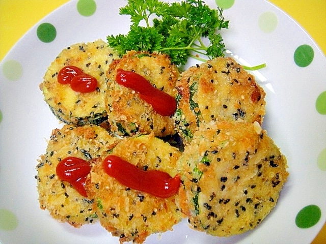ごま衣で♡ズッキーニとハムの挟み揚げ レシピ・作り方 by mint