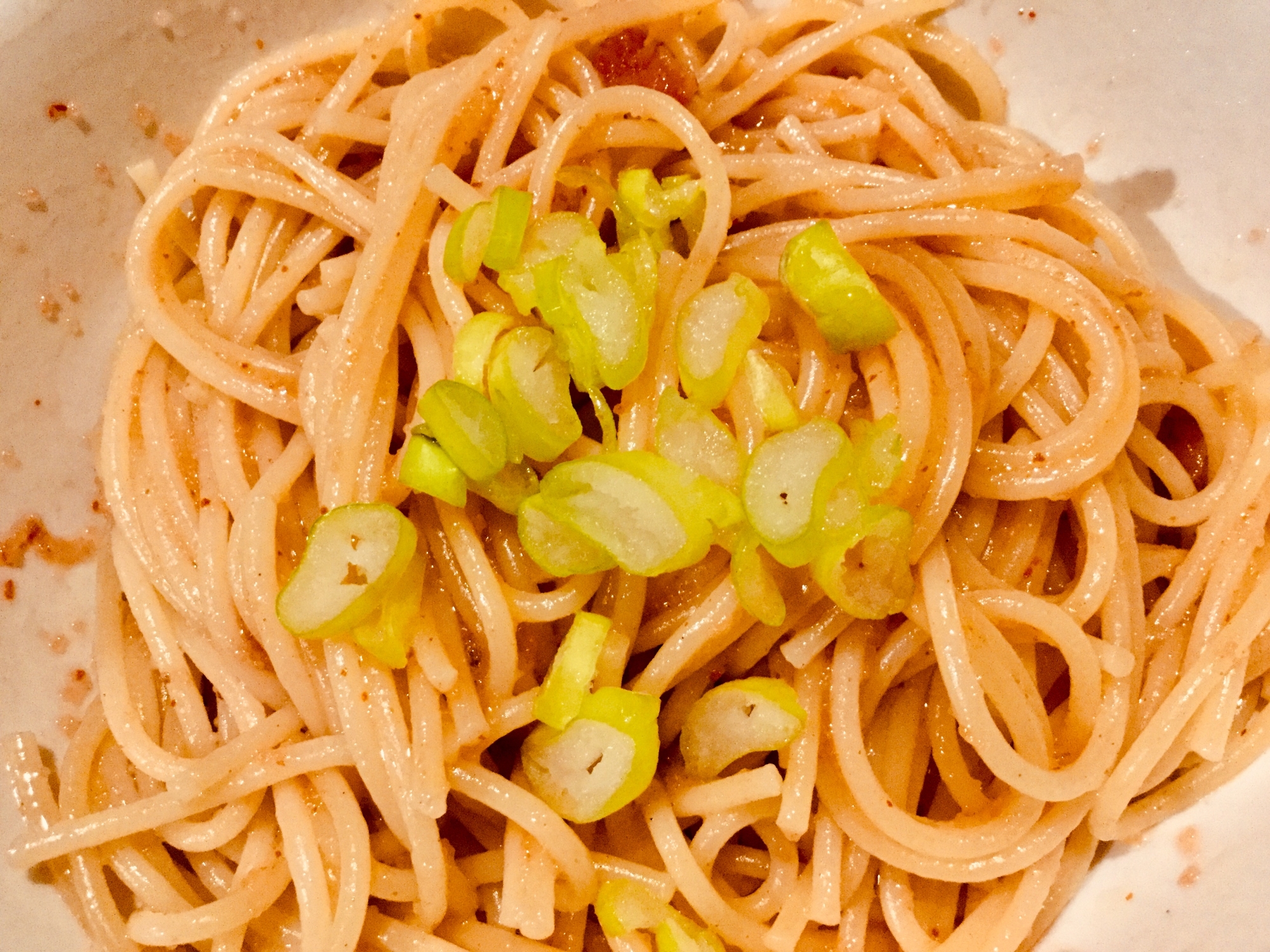 明太ネギパスタ