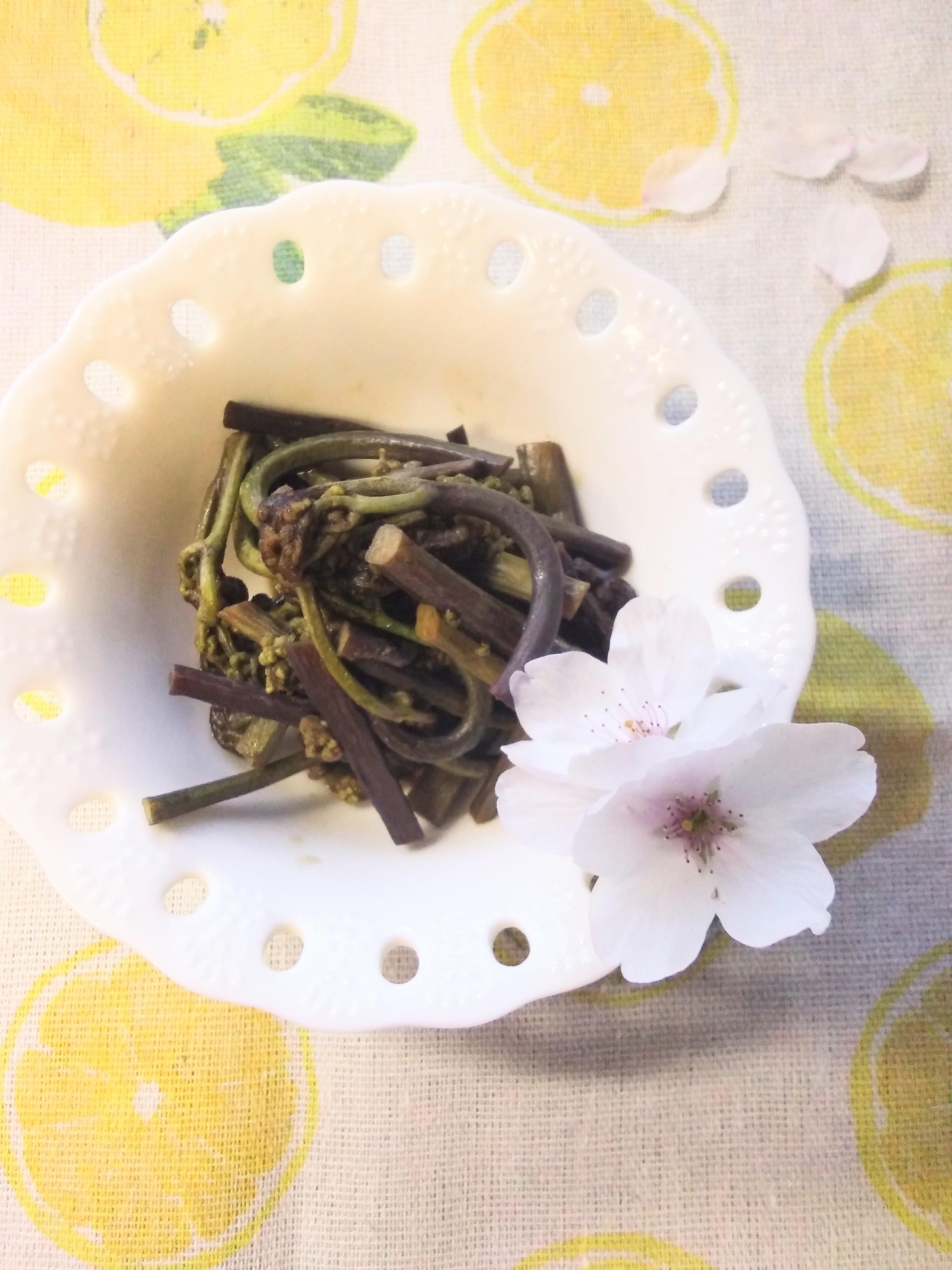 簡単に　春　旬　わらびのナムル